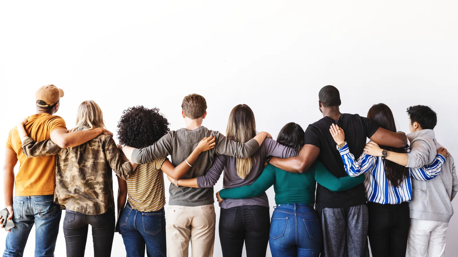 Individuals supporting each other